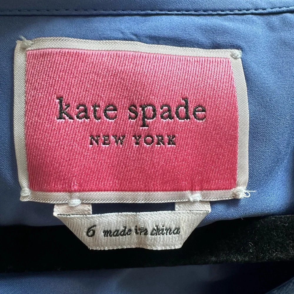Kate Spade New York Cornflower Blue Tea Garden Dot Mini Dress Size 6